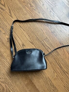 kate spade Black Pebbled Leather Dome Crossbody
